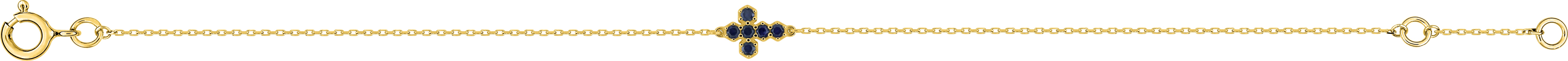 Bracelet Or Longueur 16.5cm Saphir