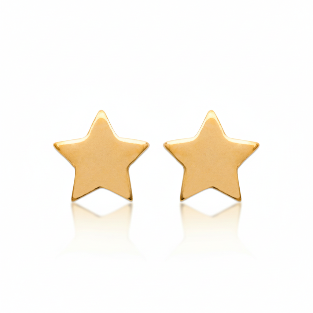 Boucles d'oreilles Clous Plaqué Or Étoile