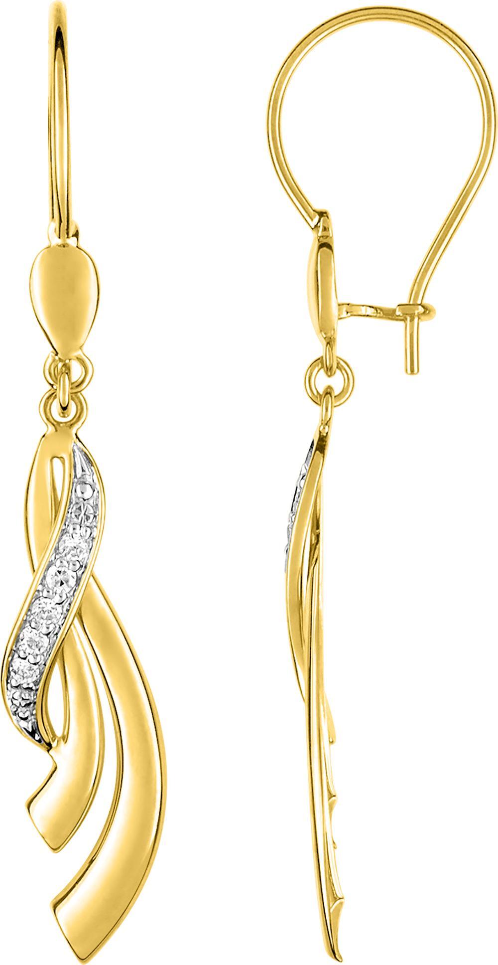 Boucles d'oreilles Dormeuses Or Rhodié Zirconium - Boucles d'oreilles