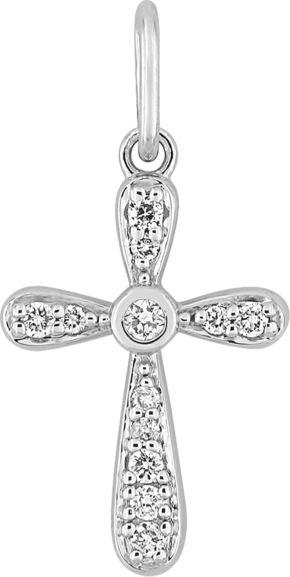 Pendentif Or Blanc Diamant 0.08ct GH P2