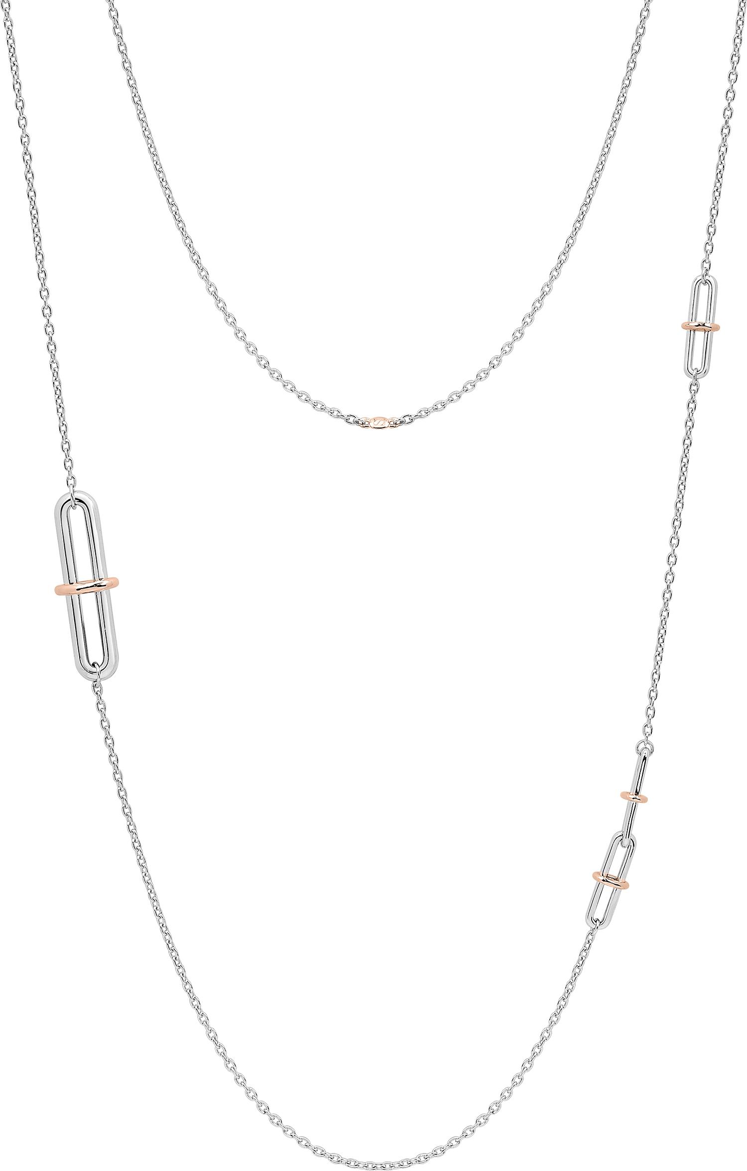 Collier Sautoir Argent Rose Rhodié - Collier
