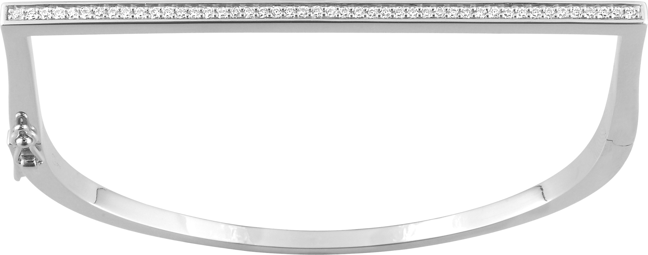 Jonc Argent Rhodié Zirconium