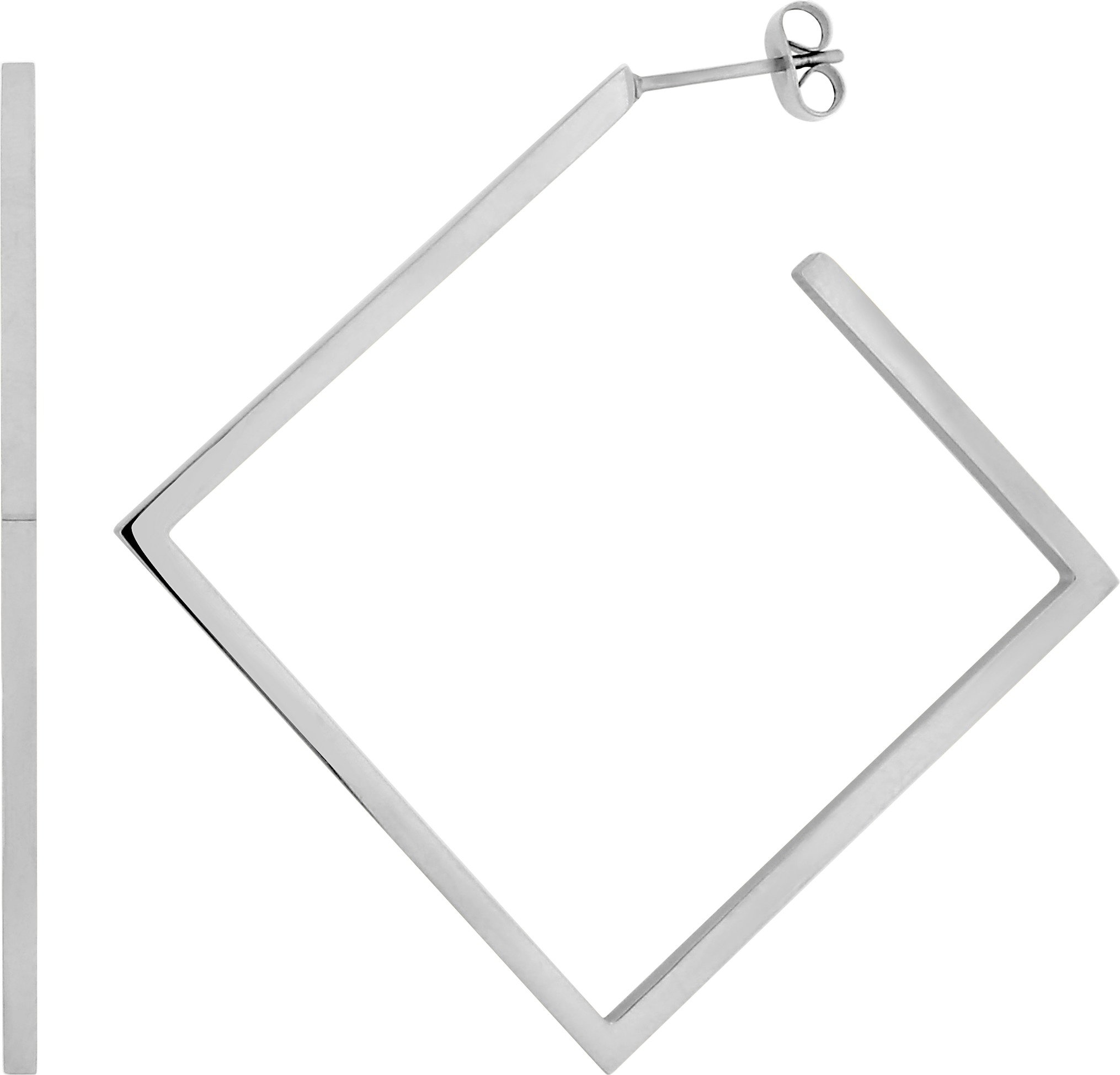 Boucles d'oreilles Demi-créoles Acier - Boucles d'oreilles