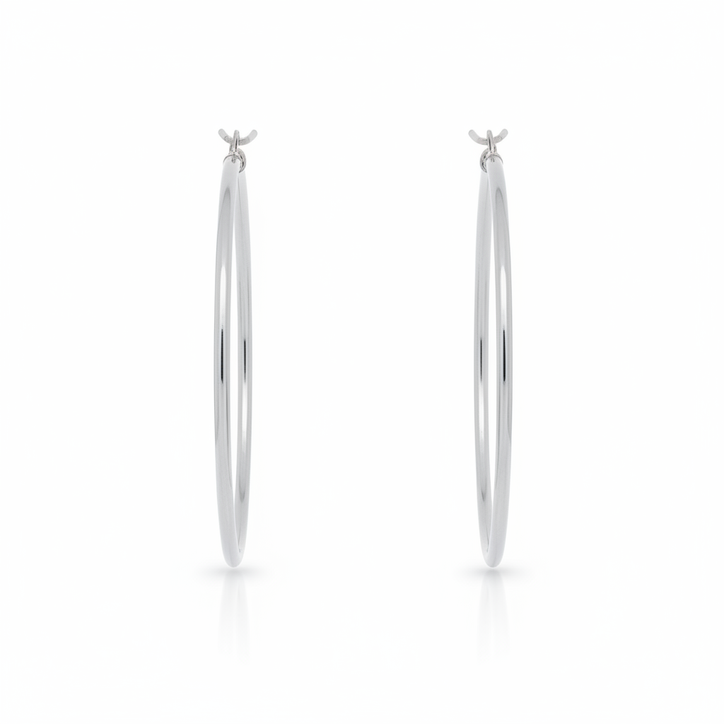 Boucles d'oreilles Créoles Argent - Boucles d'oreilles