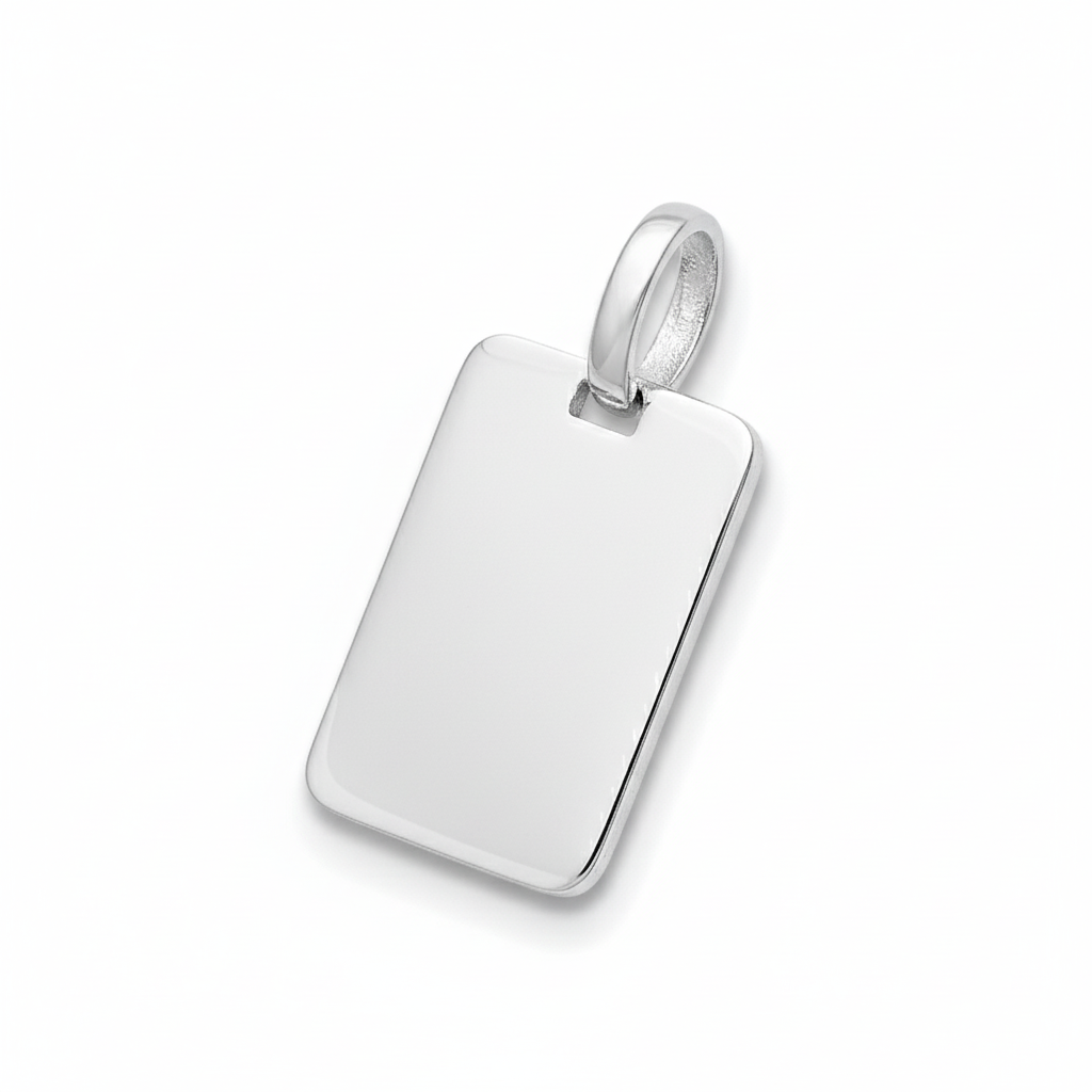 Pendentif Médaille Argent Rhodié