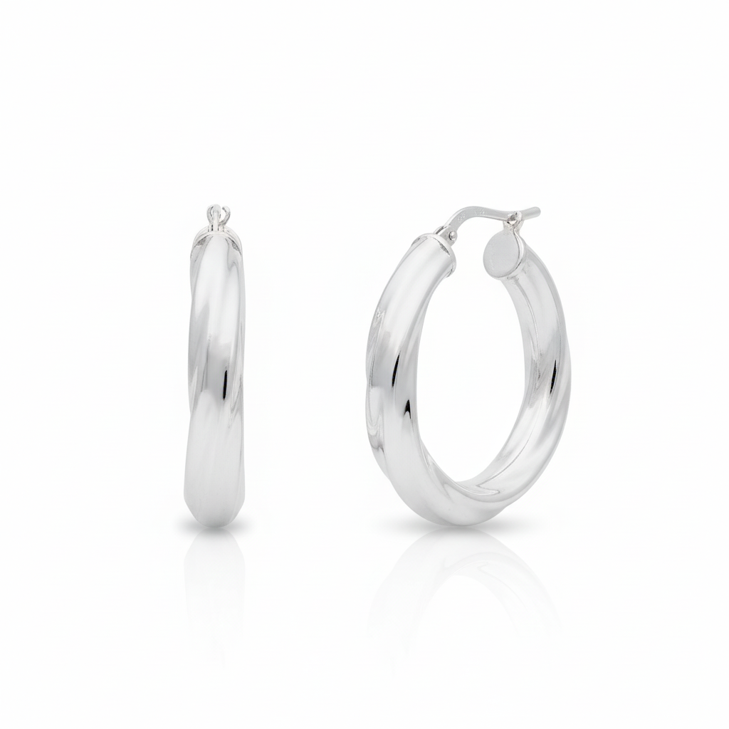 Boucles d'oreilles Créoles Argent Diamètre 20mm - Boucles d'oreilles