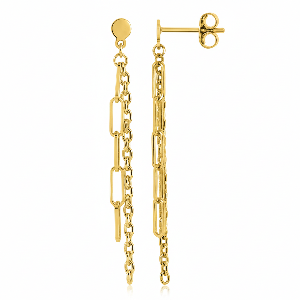 Boucles d'oreilles Pendantes Plaqué Or - Boucles d'oreilles