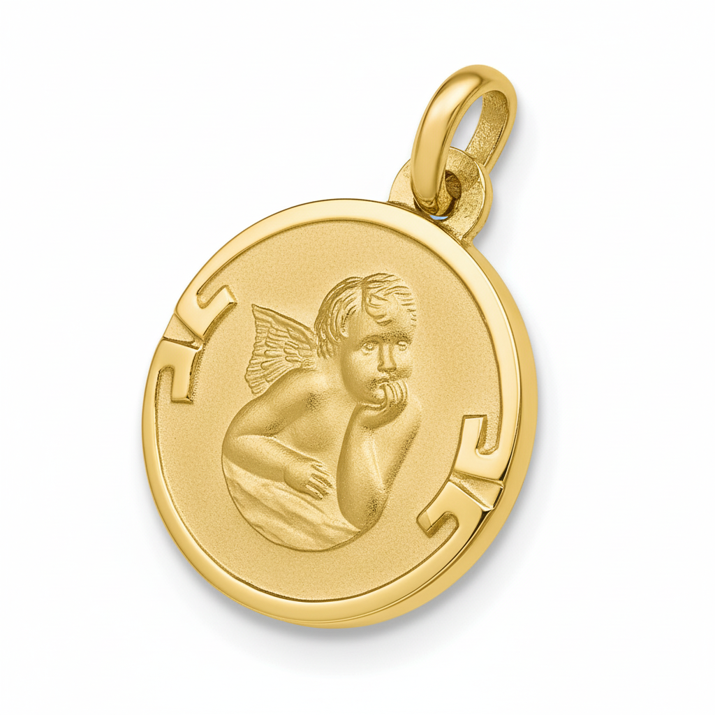 Pendentif Médaille Or 18k Ange de Raphaël