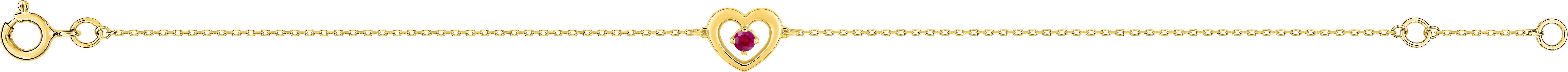 Bracelet Or Longueur 16.5cm Rubis