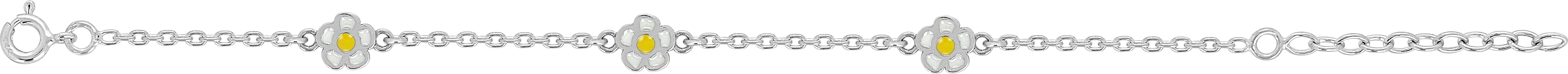 Bracelet Enfant Argent Rhodié Fleur