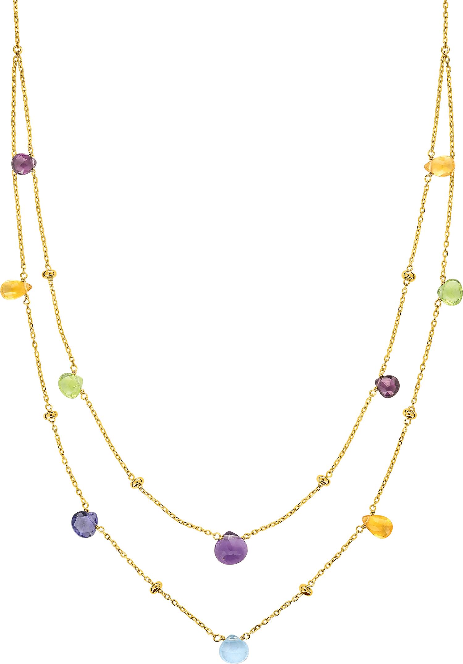 Collier Or bleu Topaze