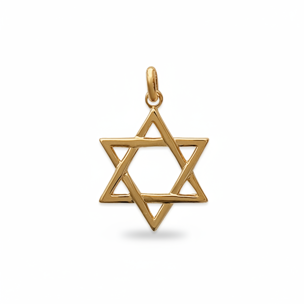 Pendentif Plaqué Or Étoile de David