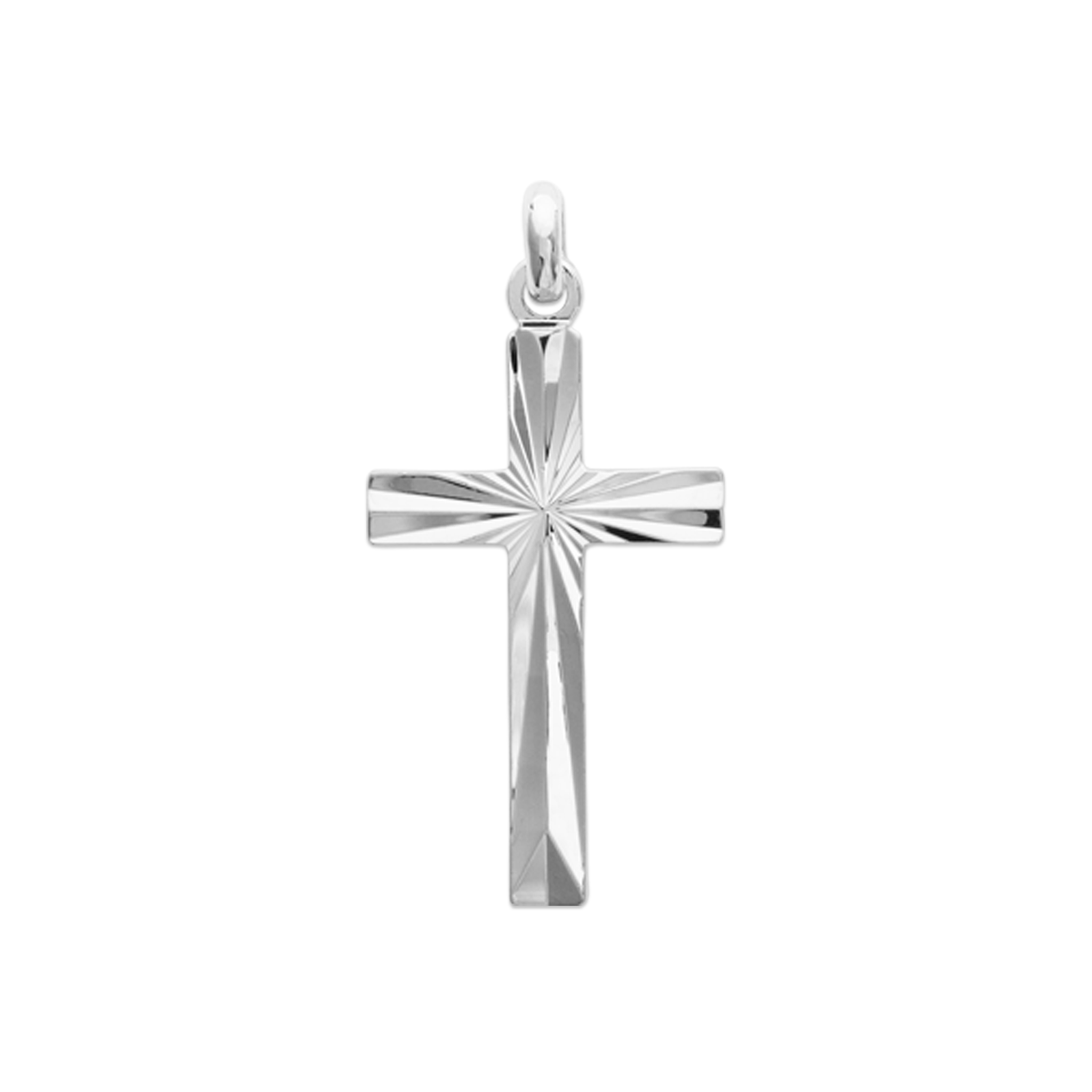 Pendentif Argent Rhodié Croix Chrétienne - Pendentif