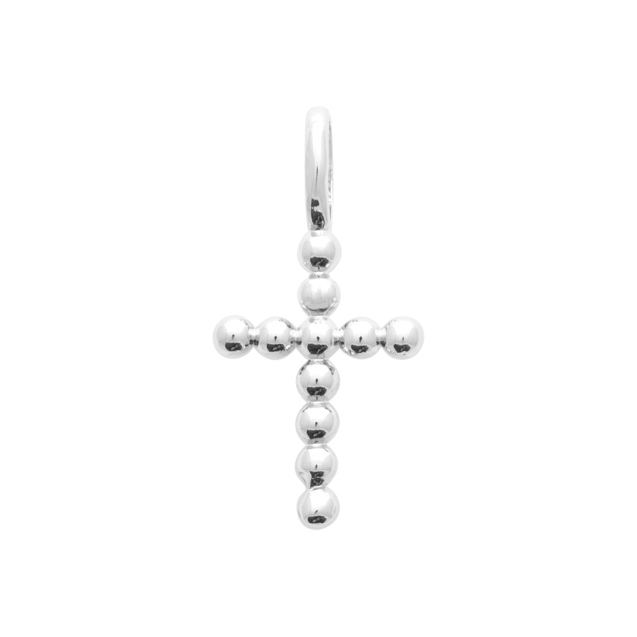 Pendentif Argent Rhodié Croix Chrétienne