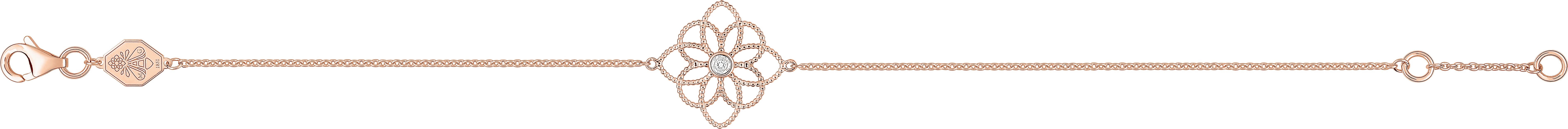 Bracelet Or Rose 18k Diamant 0.02ct GH SI