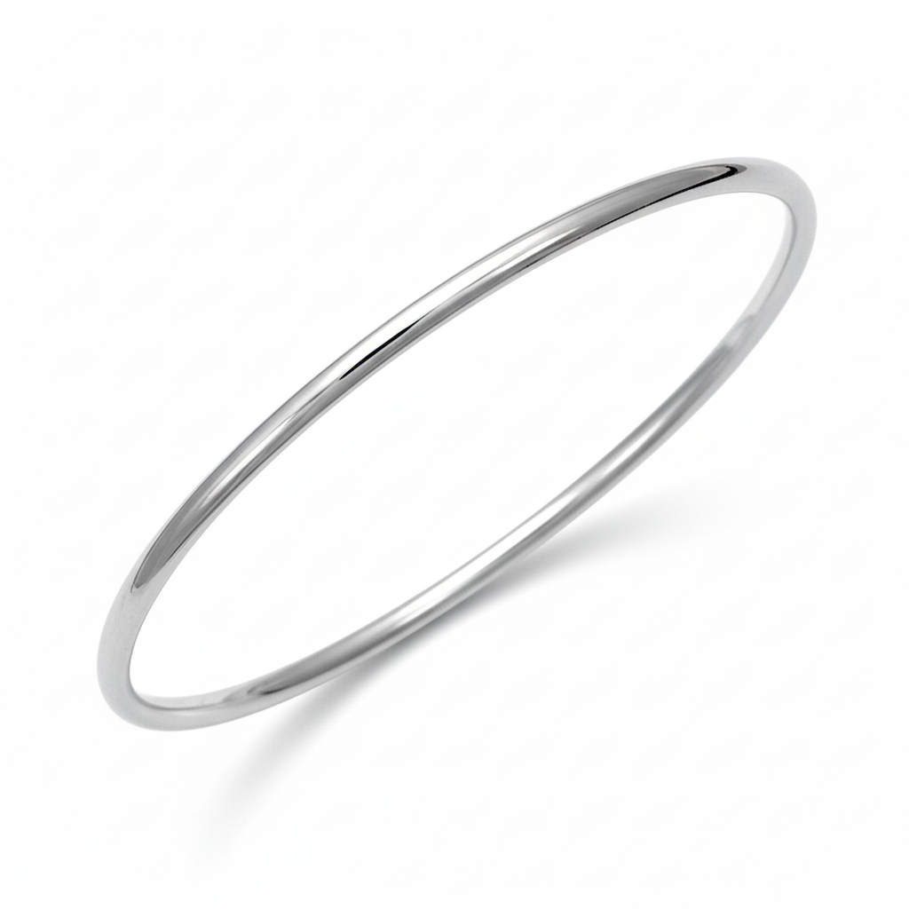 Jonc Argent Rhodié - Bracelet