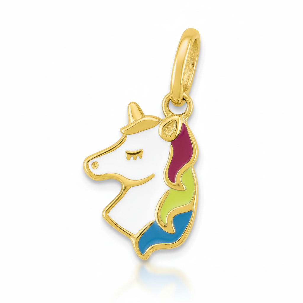 Pendentif Plaqué Or Licorne