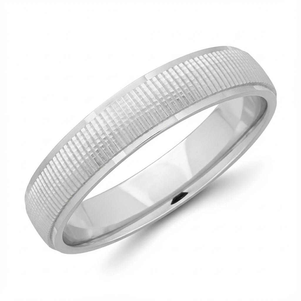 Alliance Or Blanc Largeur 4mm - Bague