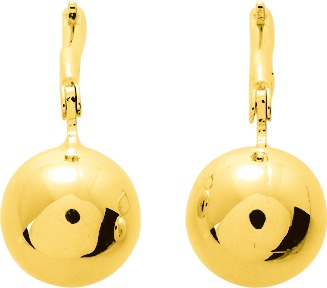 Boucles d'oreilles Dormeuses Plaqué Or Diamètre 12mm - Boucles d'oreilles