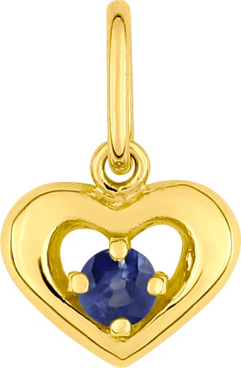 Pendentif Or Saphir Coeur