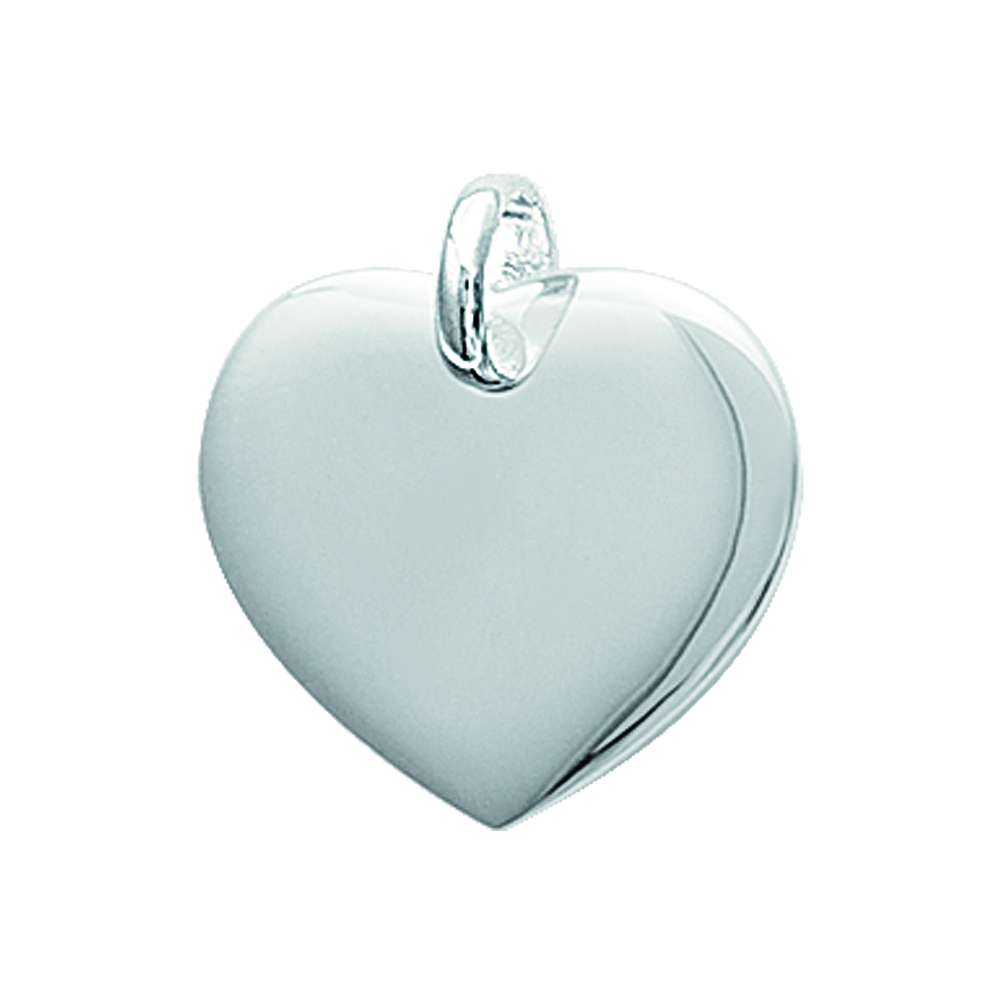 Pendentif Argent Rhodié Coeur Coeurs