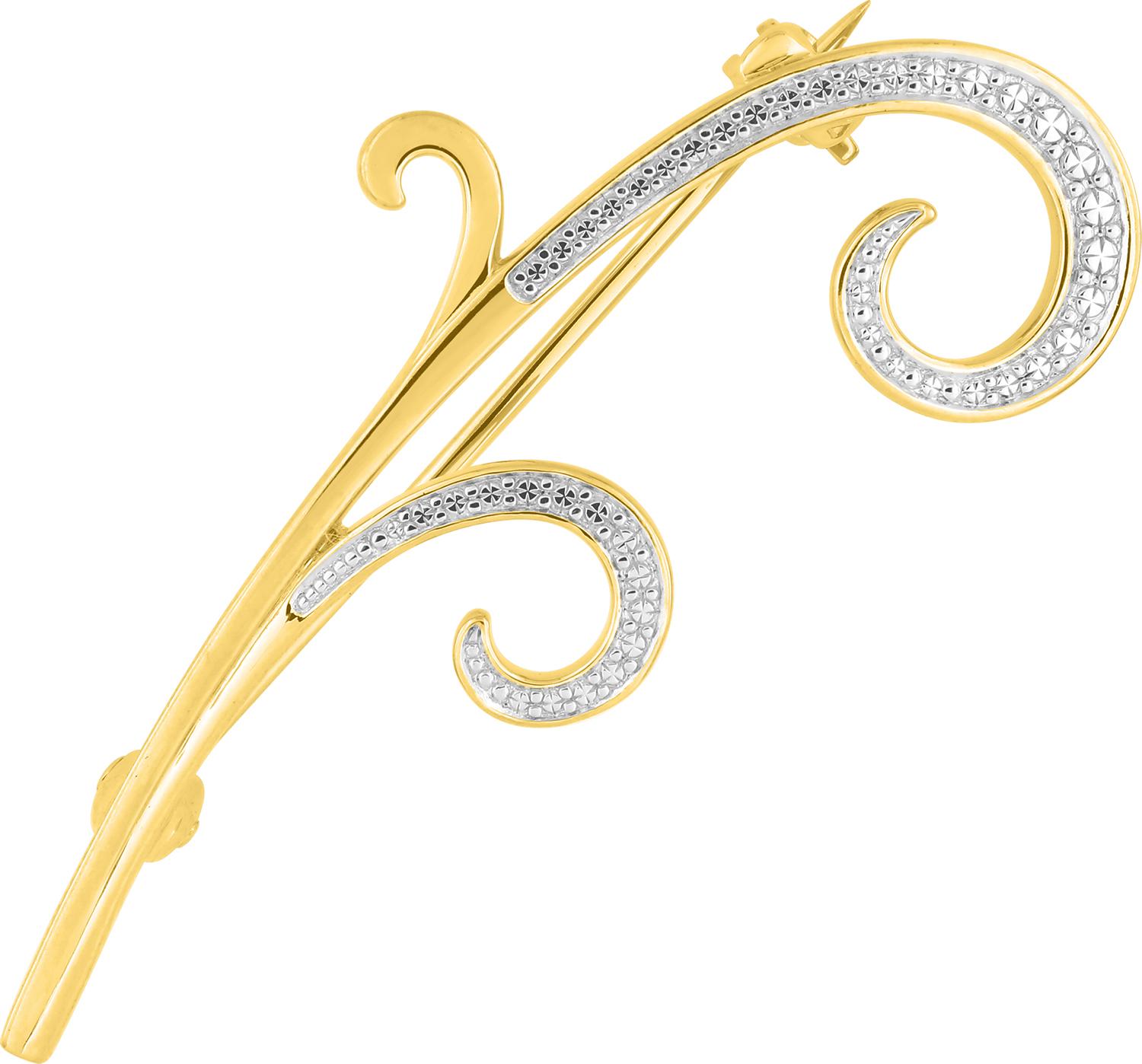 Broche Plaqué Or Rhodié - Broche