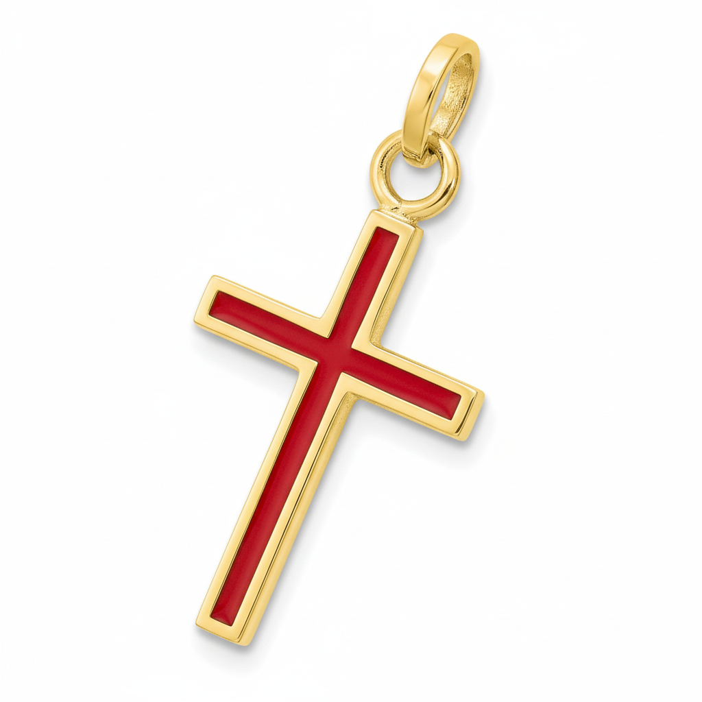 Pendentif Médaille Or Croix Chrétienne