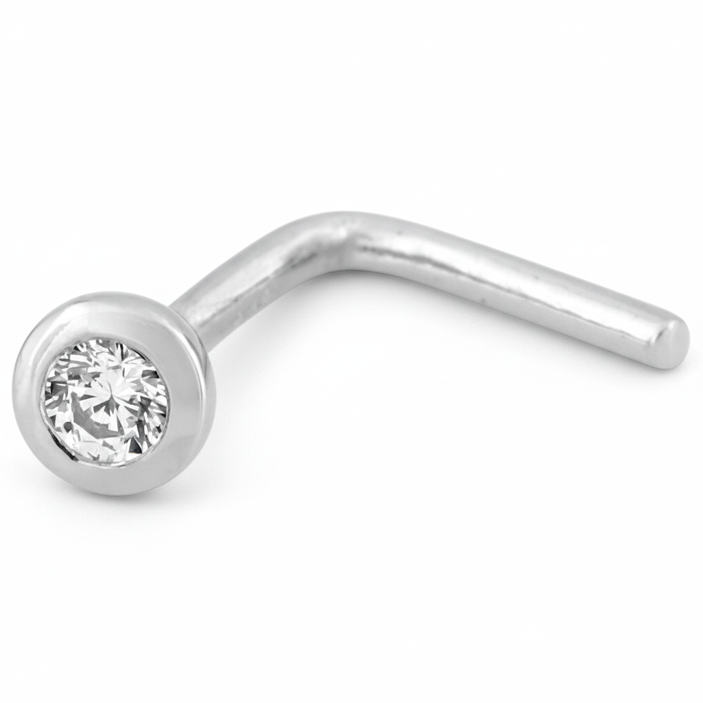 Piercing Nez Or Blanc Zirconium - Piercing