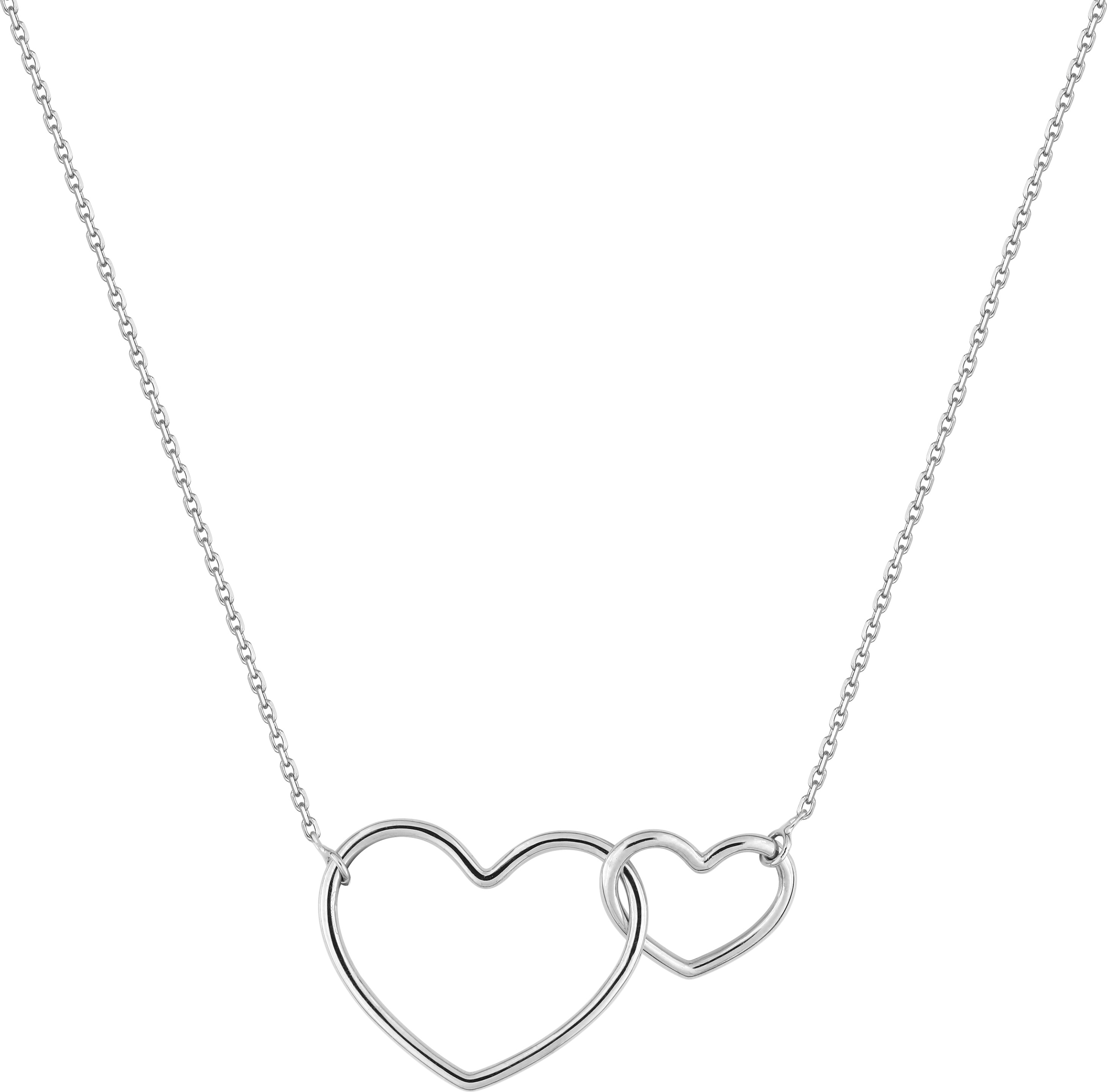 Collier Or Blanc 18k Longueur 40cm Coeur