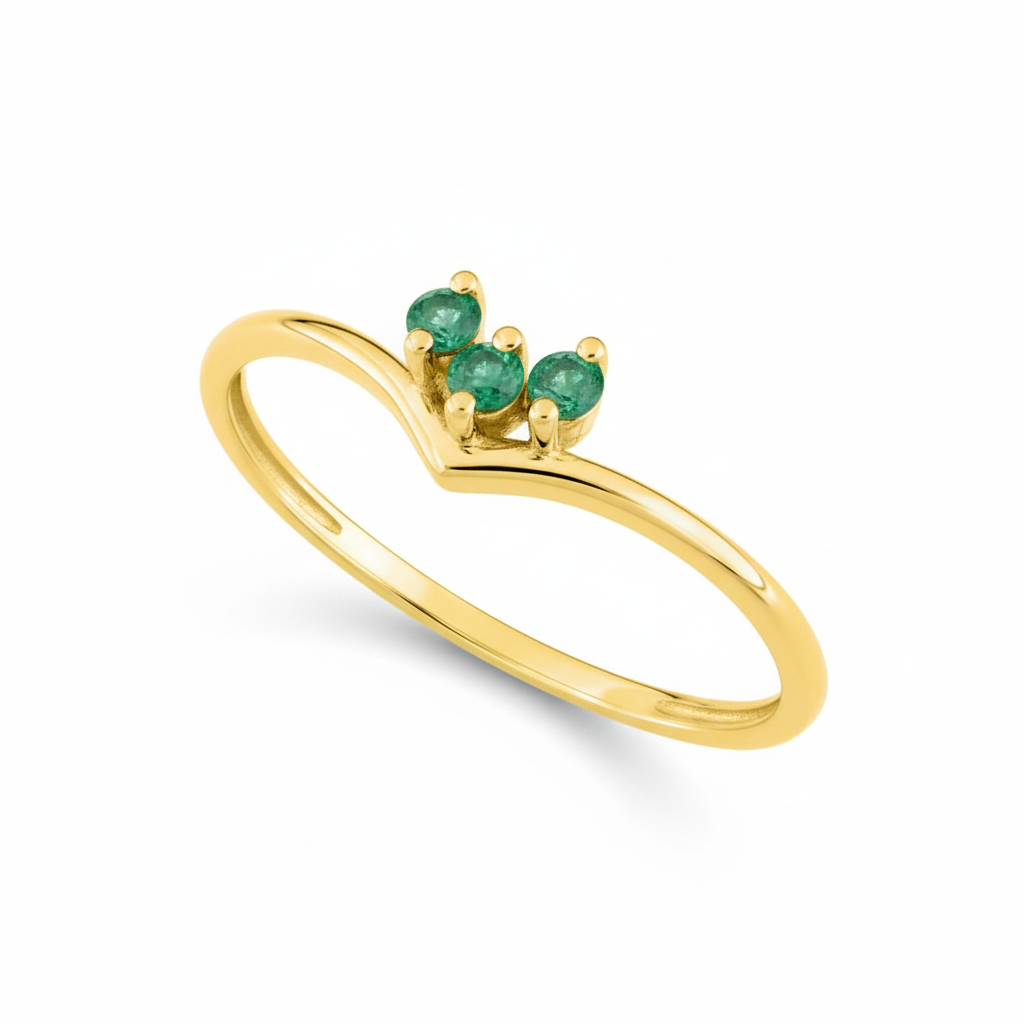 Bague Or 18k Emeraude