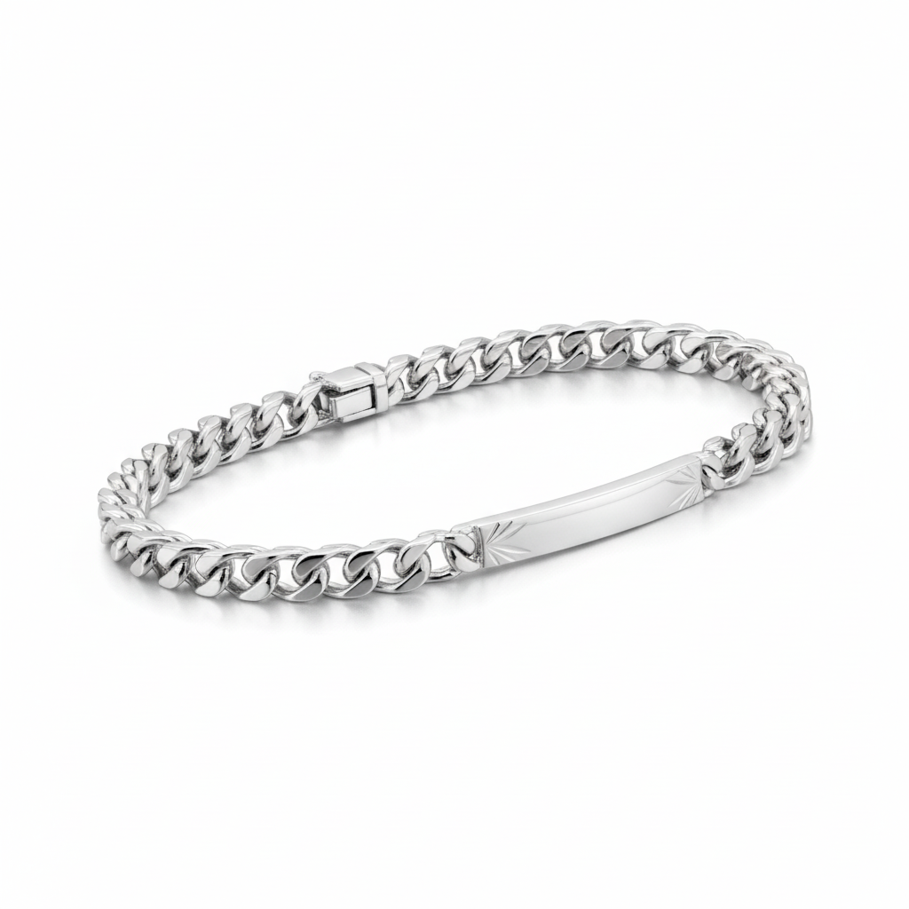 Gourmette Homme Argent Largeur 5mm - Bracelet