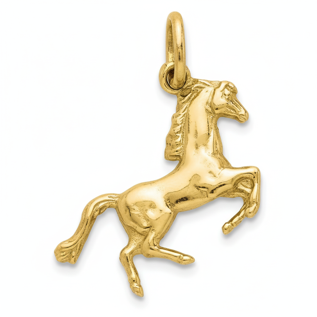 Pendentif Plaqué Or Cheval