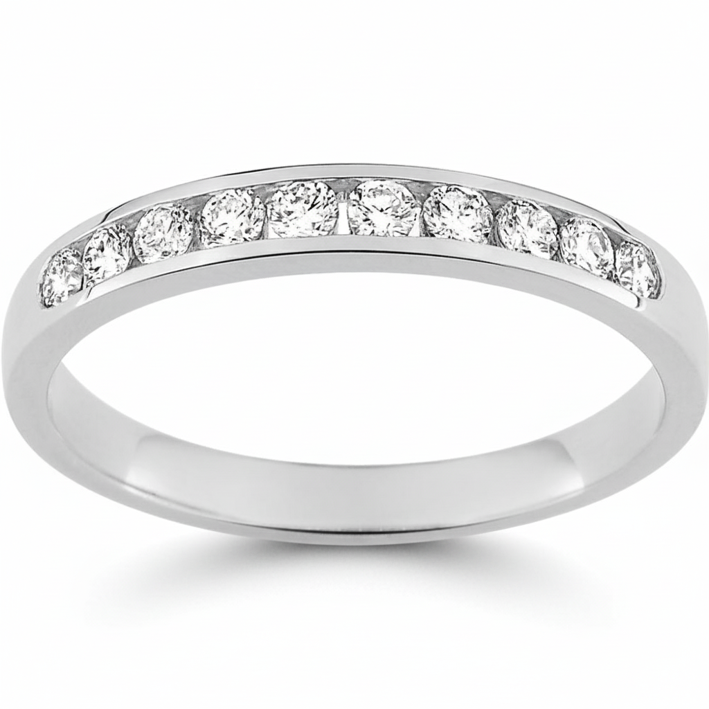 Alliance Or Blanc 10 Diamant 0.3ct GH P2 - Bague