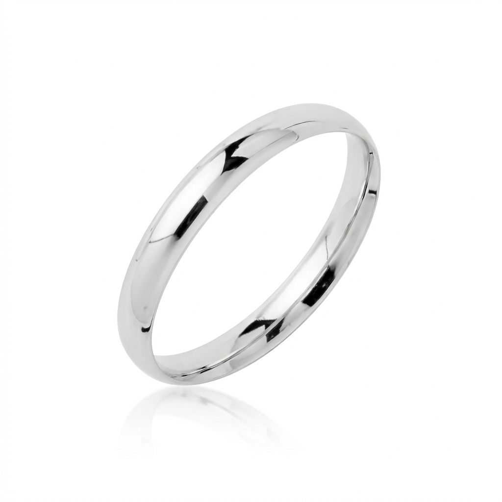 Alliance Or Blanc 18k Largeur 3mm