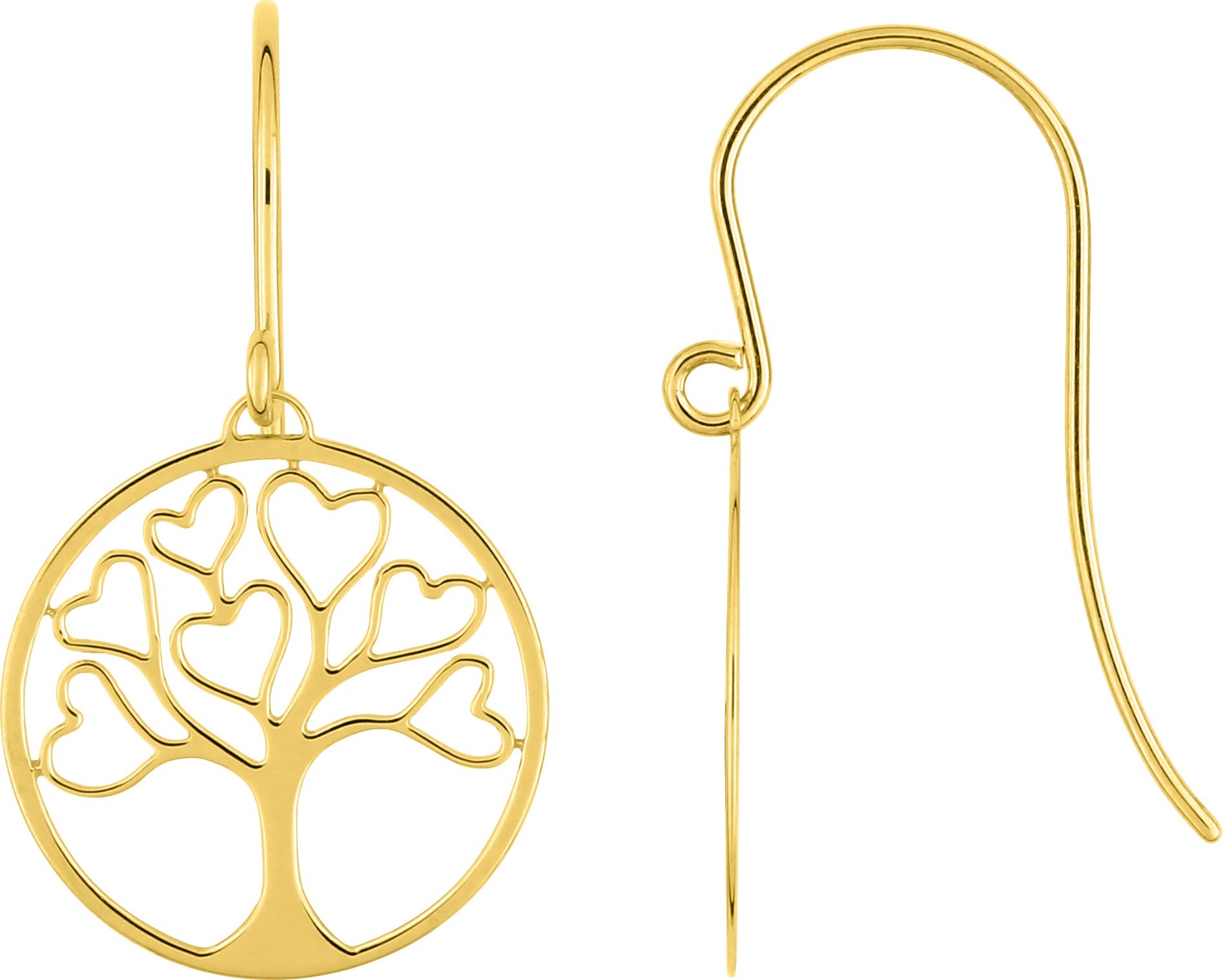 Boucles d'oreilles Or 18k Arbre de Vie