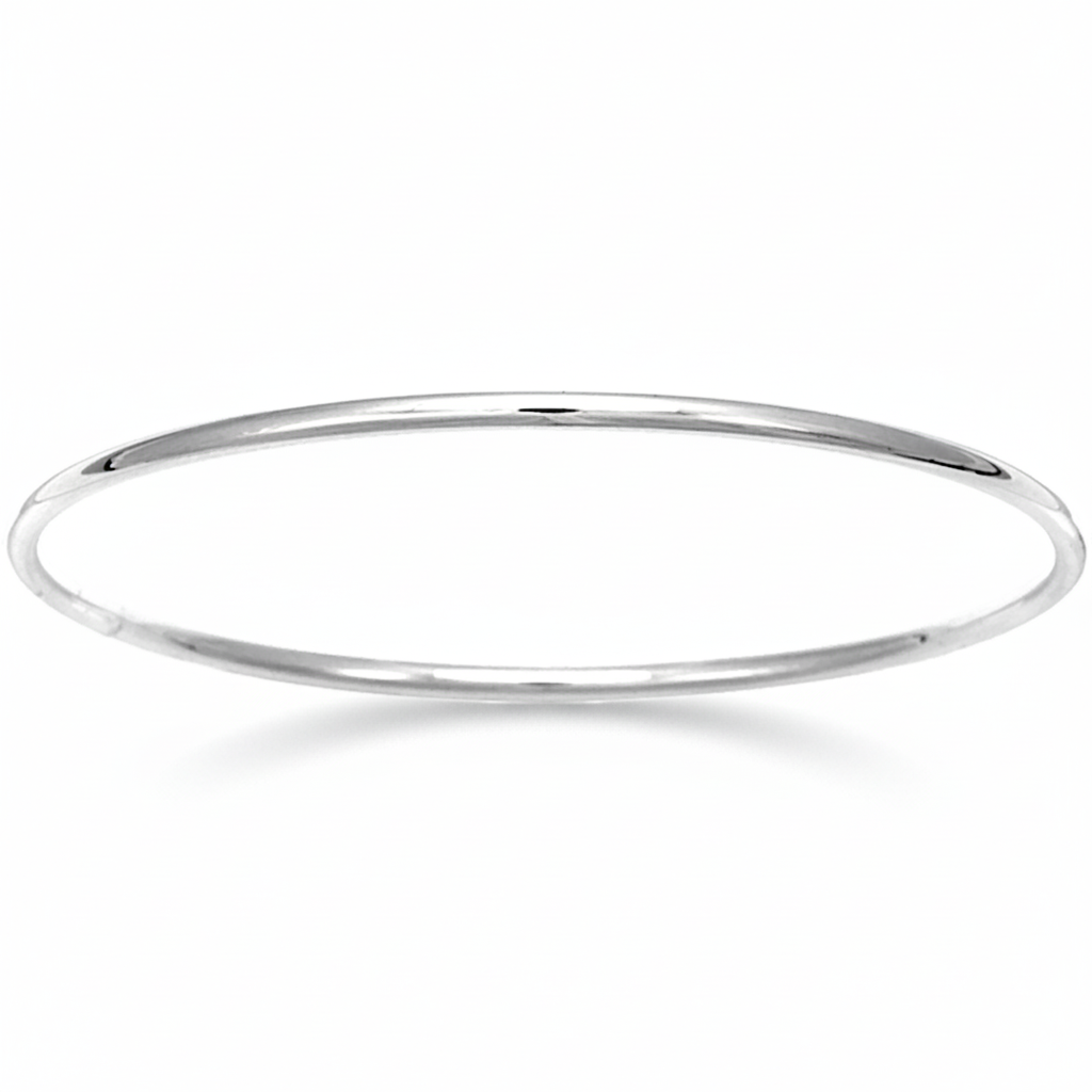 Jonc Argent Rhodié - Bracelet