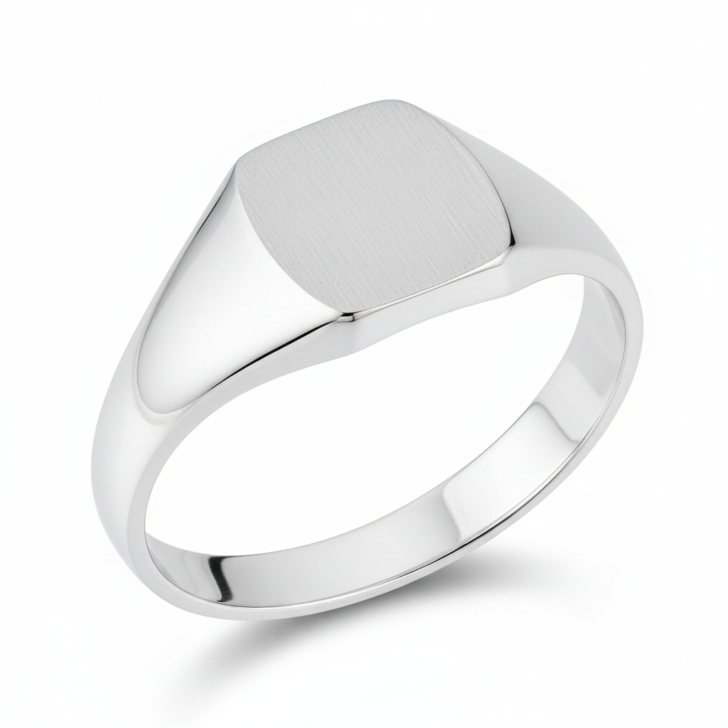 Chevalière Homme Argent Rhodié - Bague