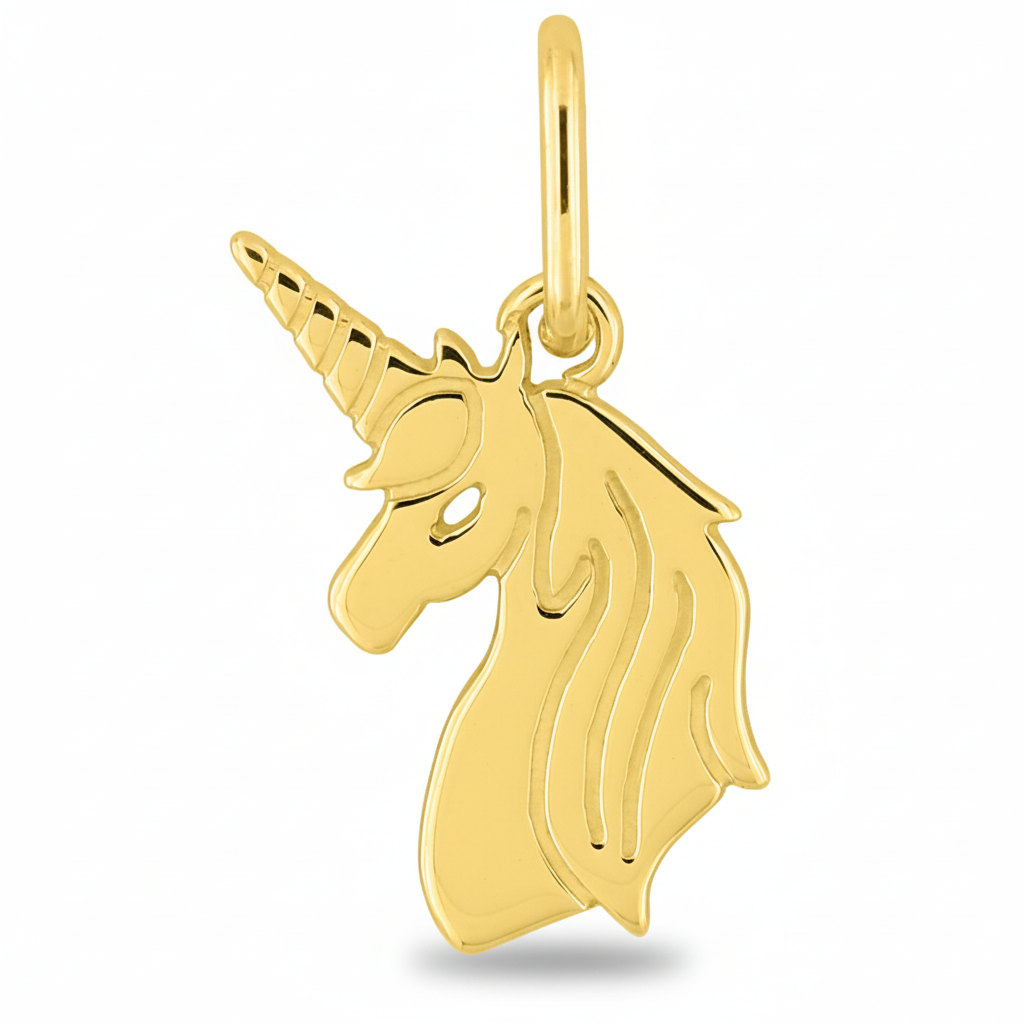 Pendentif Plaqué Or Licorne