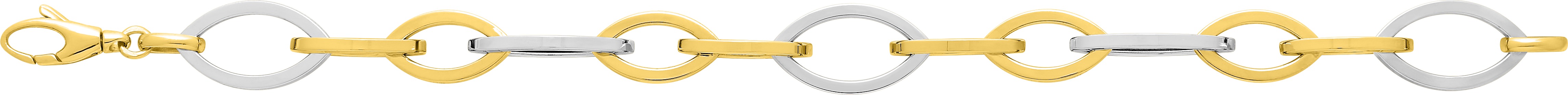 Chaîne Or Jaune et Blanc 18k fantaisie