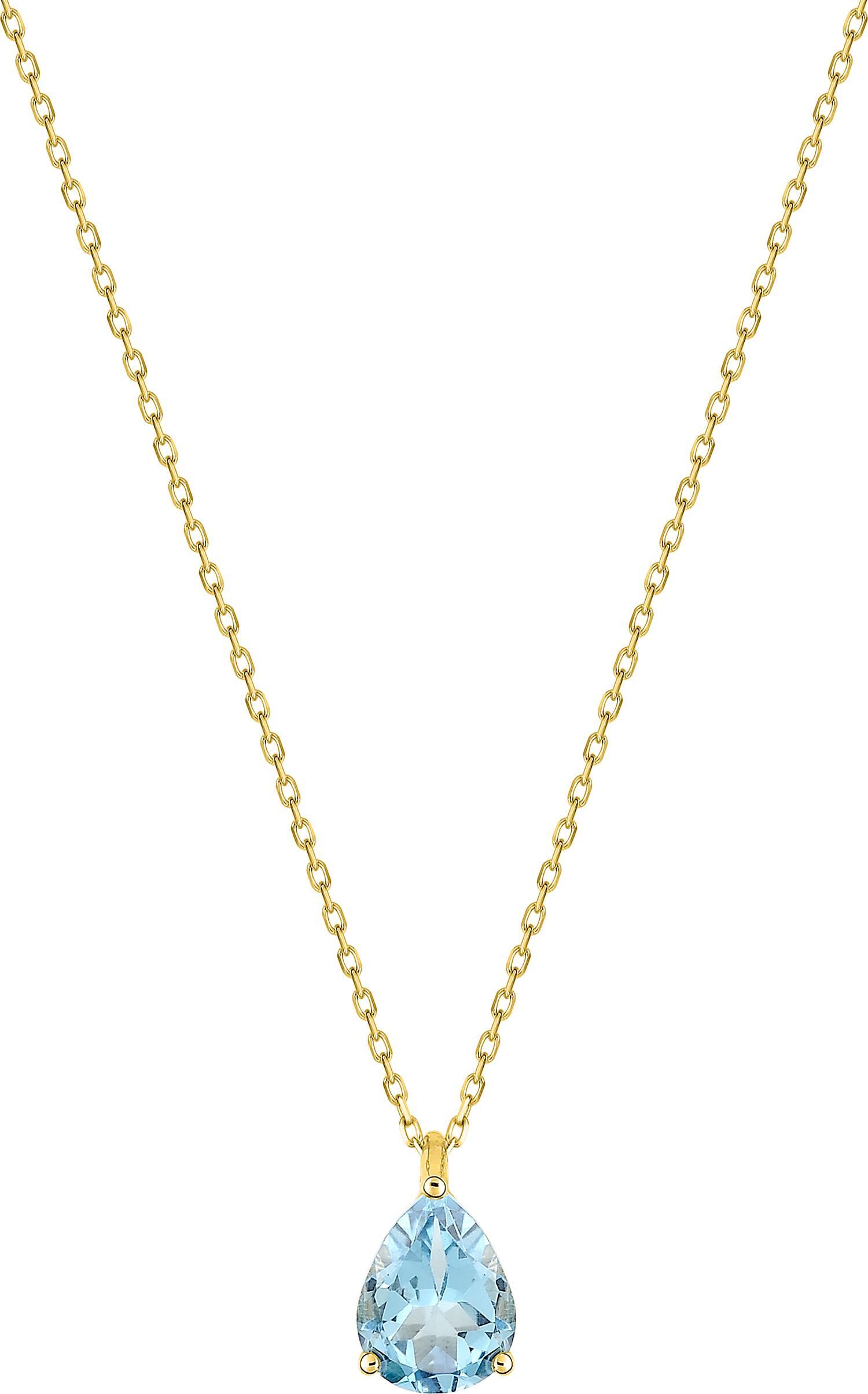 Collier Or bleu Topaze