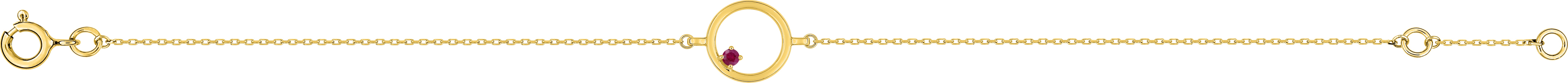 Bracelet Or Longueur 16.5cm Rubis