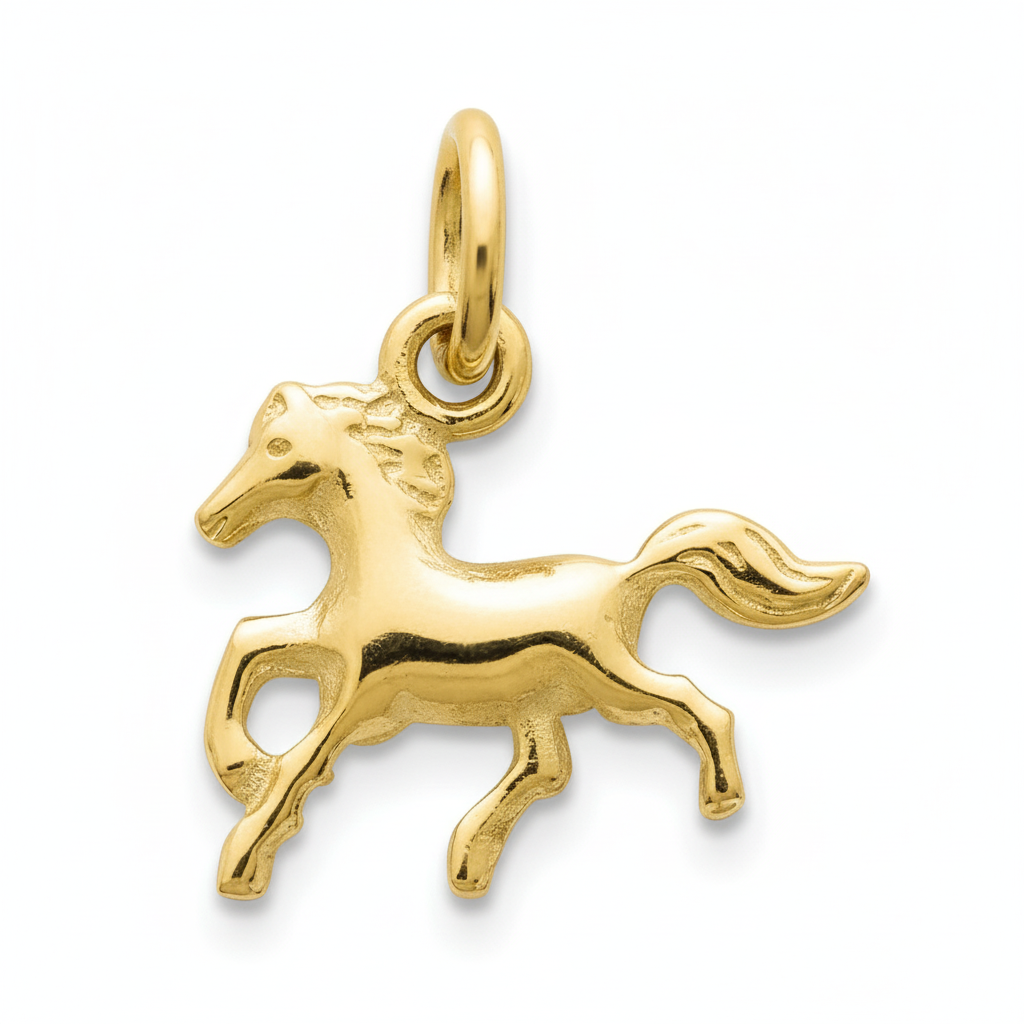 Pendentif Plaqué Or Cheval