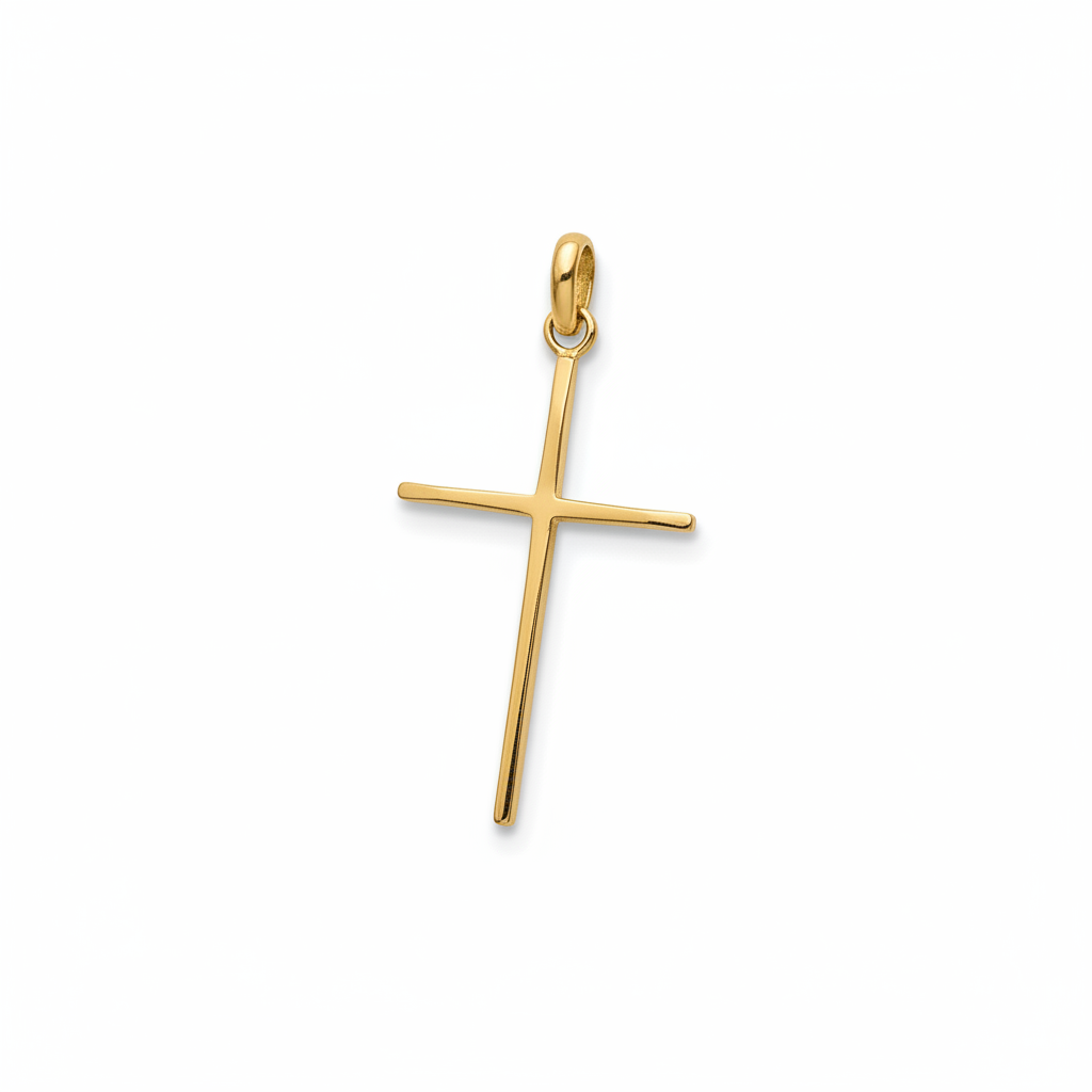 Pendentif Plaqué Or Croix Chrétienne