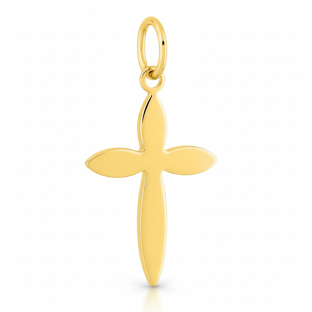 Pendentif Or 18k Croix Chrétienne