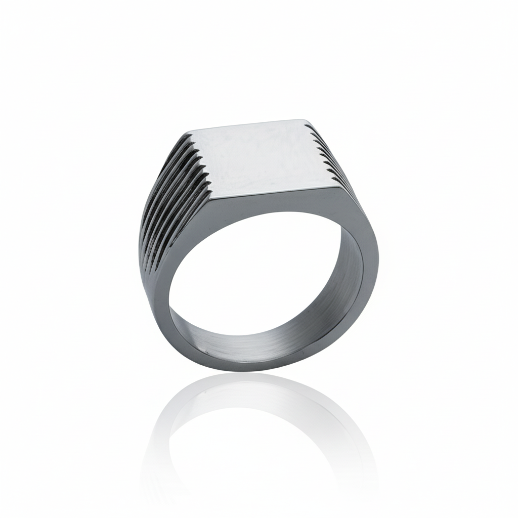 Chevalière Homme Acier