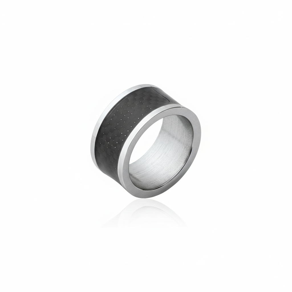 Bague Homme Acier Carbone