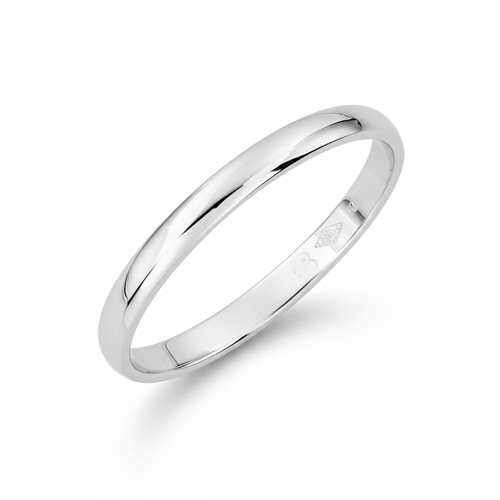 Alliance Or Blanc Largeur 2mm - Bague
