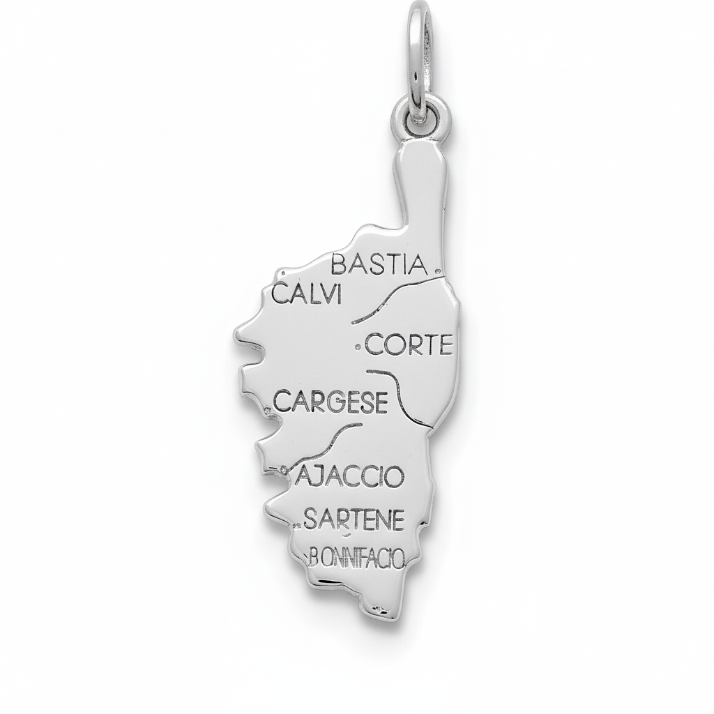 Pendentif Argent Rhodié Corse