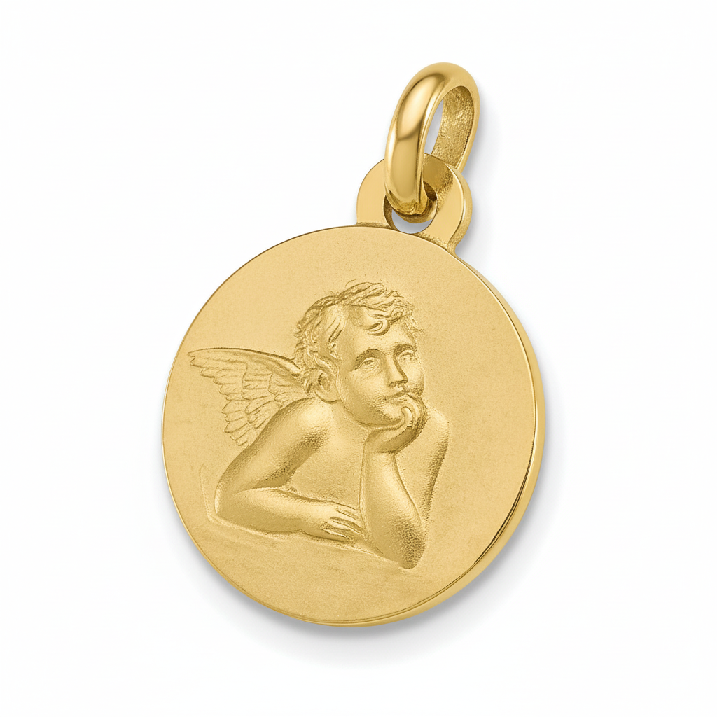 Pendentif Médaille Or 18k Ange de Raphaël