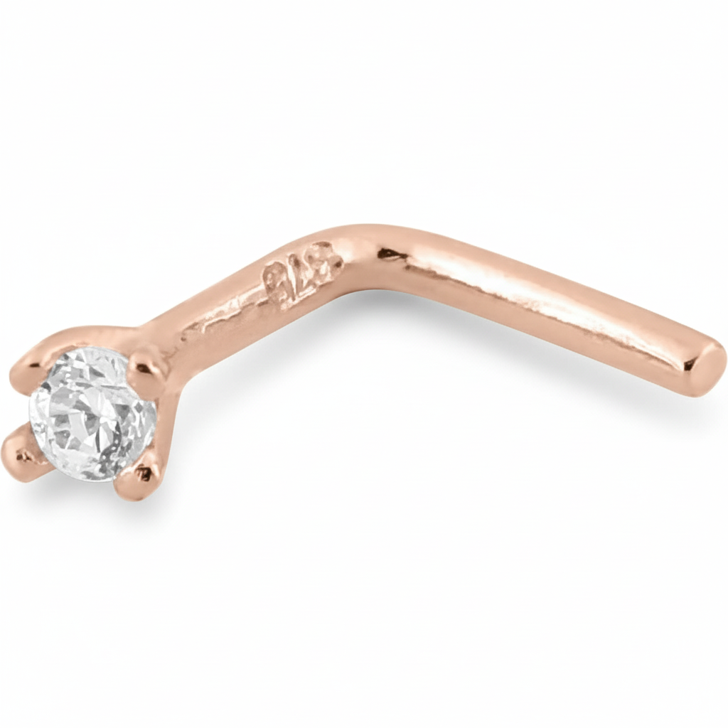 Piercing Nez Or Rose Diamant 0.01ct GH P2 - Piercing